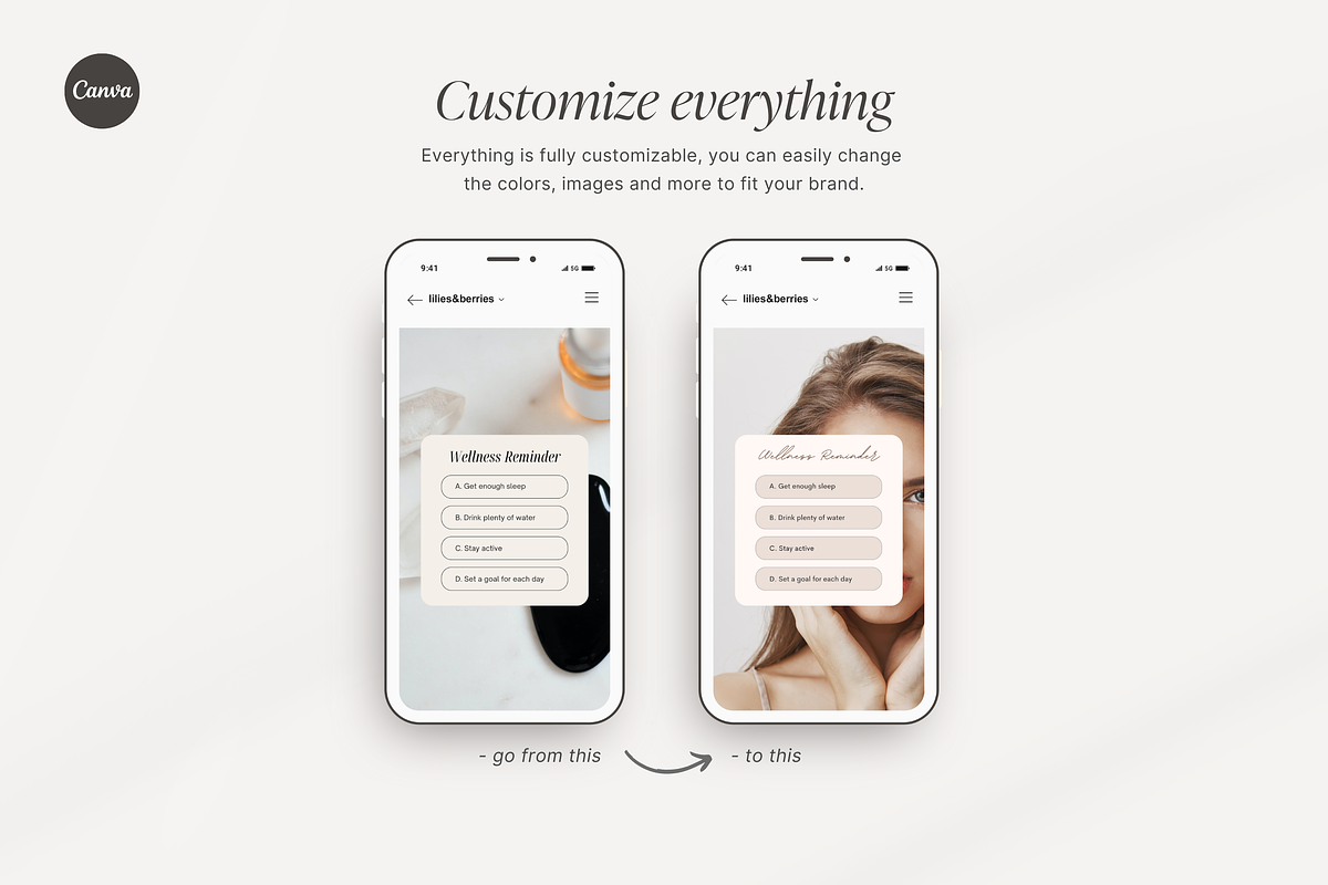 Health & Wellness Instagram Template, a Social Media Template by LiliesandBerries (Photo 14 of 21)