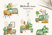 Home Decor Bundle. Watercolor set, an Object Graphic by JuliaBadeeva (Thumbnail 13 of 21)