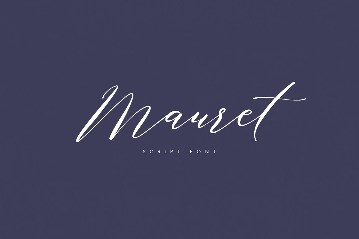 Mauret Script, a Script Font by vuuuds