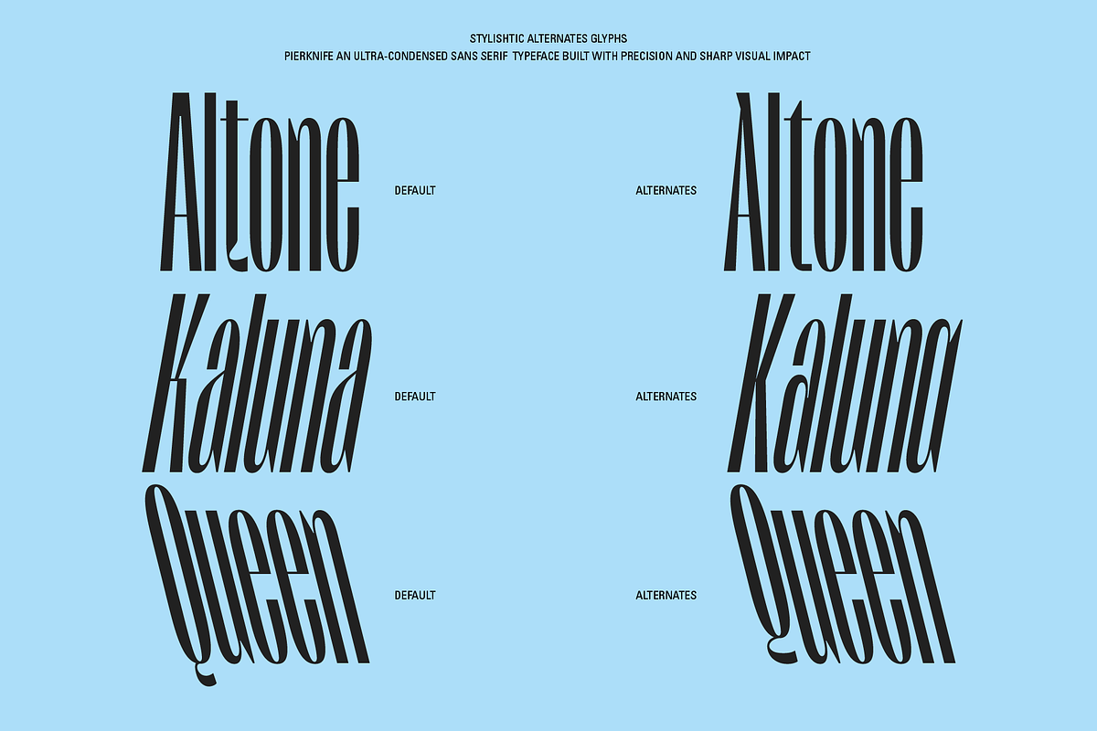 Pierknife | Ultra Condensed Sans, a Sans Serif Font by Jolicia Type (Photo 5 of 14)