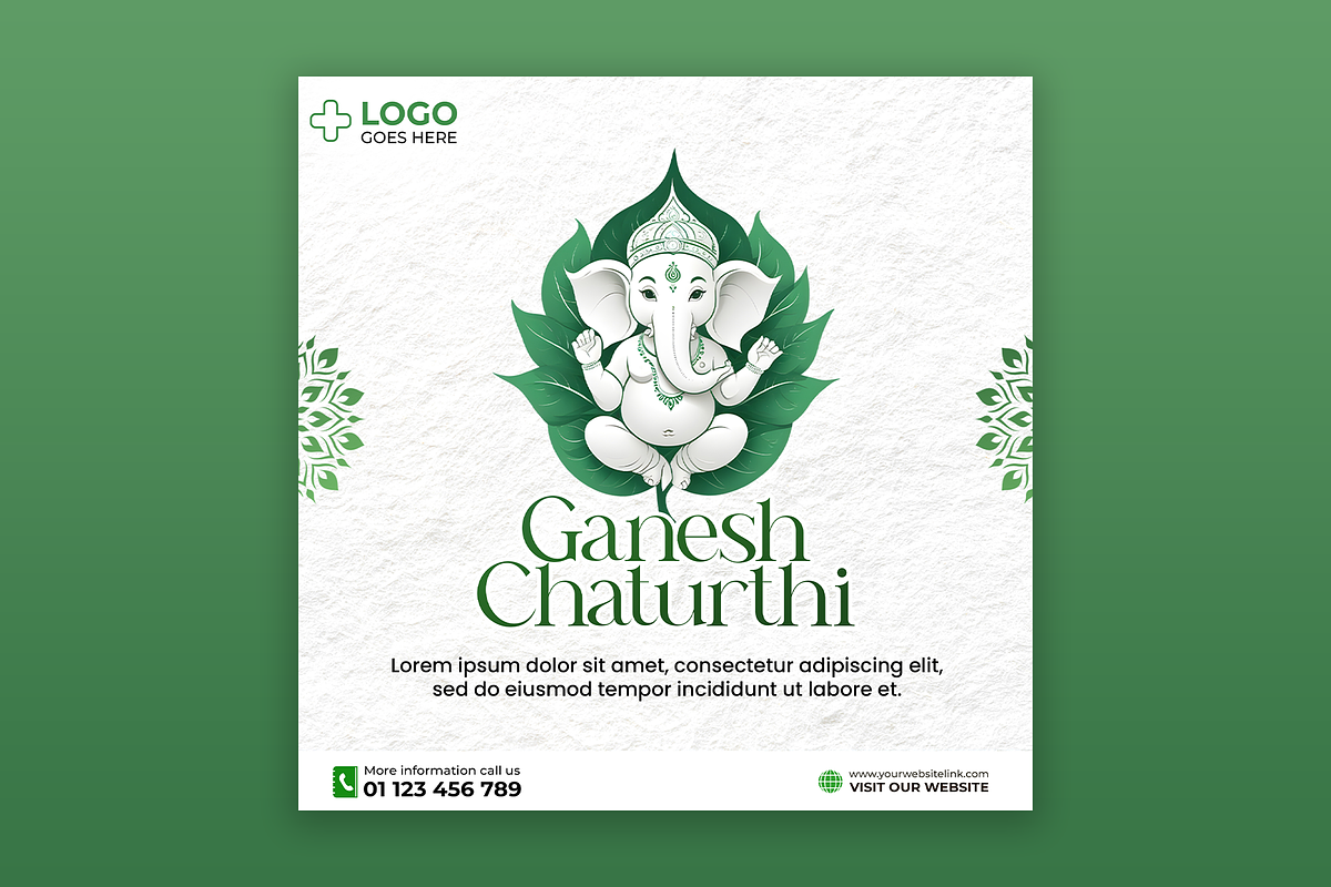 Eco friendly Ganesh Chaturthi 5 post, a Social Media Template by AyyazMomin (Photo 4 of 6)