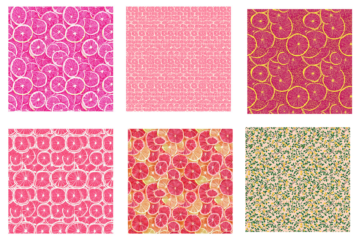 Pink Lemon Digital Paper, a Texture Illustration by Designworld (Photo 3 of 5)