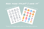 Baby Clothes Line Icons Color Fill, an Outline Icon by Vectorikart (Thumbnail 6 of 6)