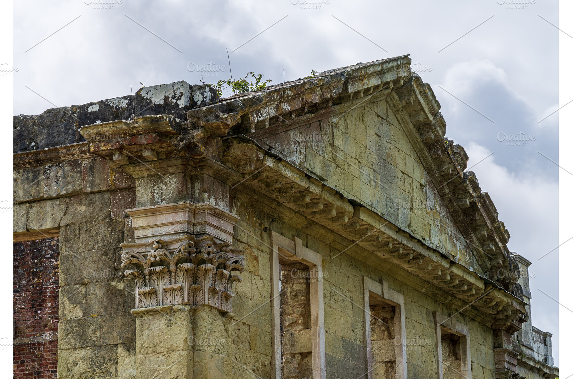 Damaged roof of Appuldurcombe Hall, an Architecture Photo by Backyard Stock