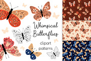 Whimsical Butterfly Clipart Patterns, a Pattern Graphic by AnnaViolet_store (Thumbnail 1 of 12)