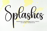 Splashes | Script Font, a Handwritten Font by Scratchones (Thumbnail 1 of 8)