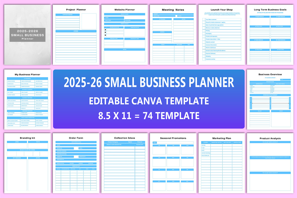 2025-26 Small Business Planner, a Stationery Template by Designmela01 (Photo 1 of 5)