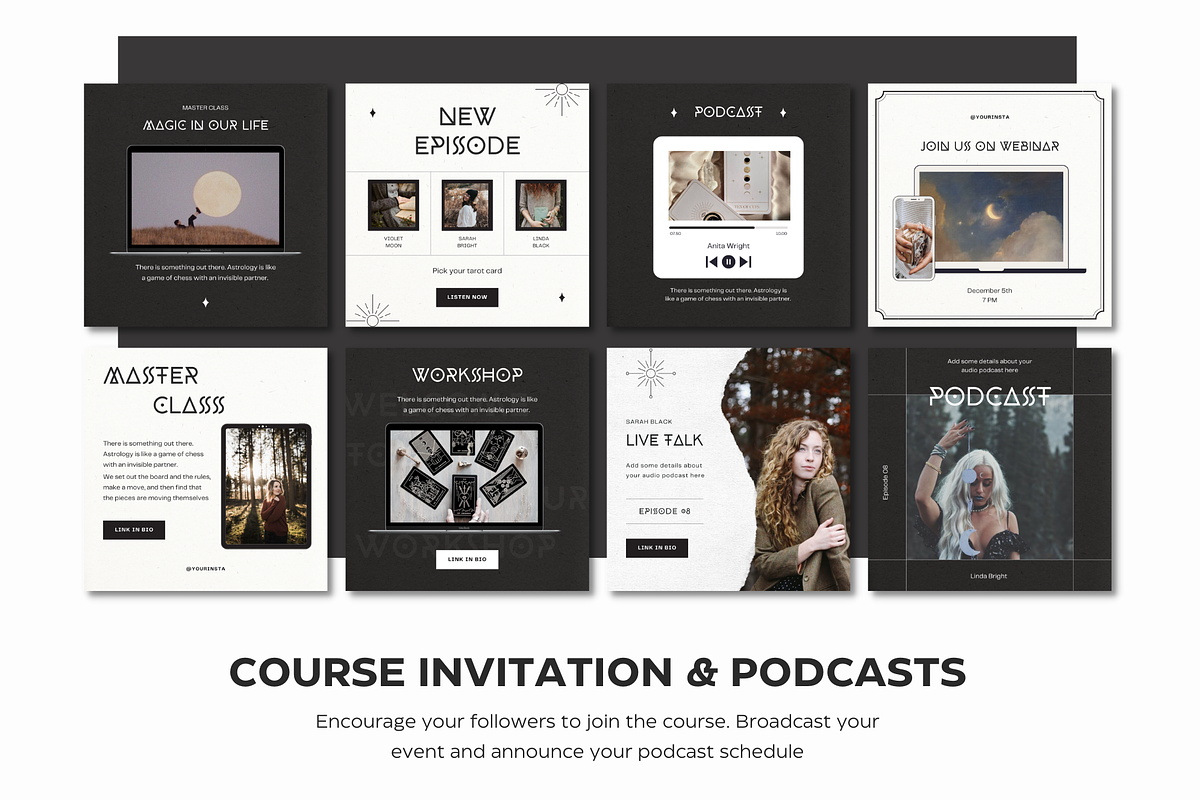 Mystical Instagram Creator Canva, a Social Media Template by Eden Origin Studio (Photo 6 of 11)