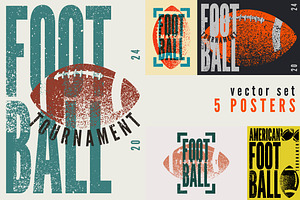 American Football grunge vector set., a Sport Illustration by PoPaShop