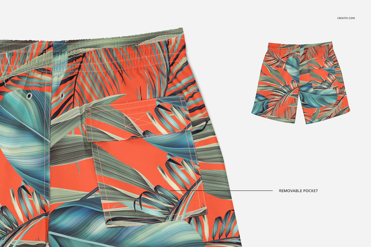 Swim Trunks Mockup Set, a Bottom Mockup by Creatsy (Photo 2 of 6)