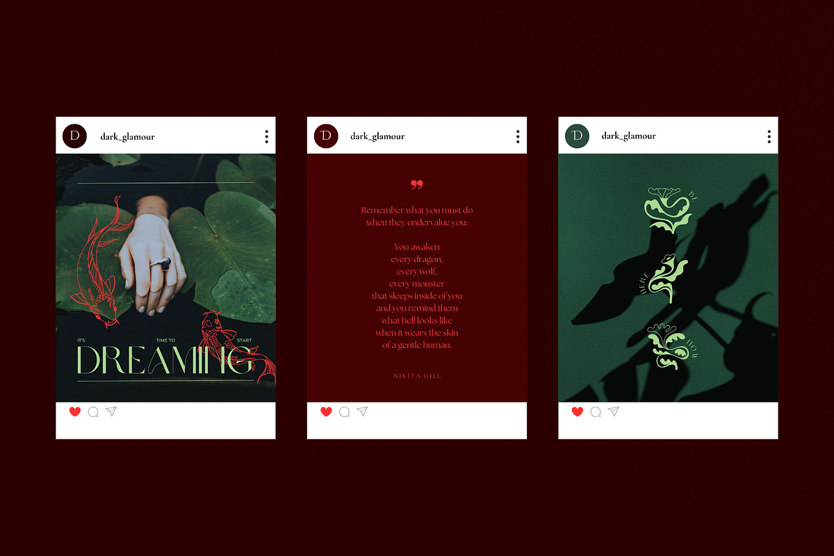 Dark Glamour Social Media Bundle, a Social Media Template by The Flossy Finch (Photo 11 of 13)