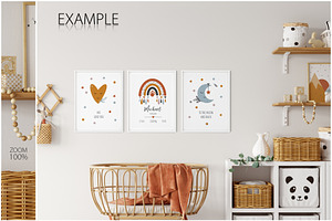 Kids Frames & Wall Mockup Bundle - 6