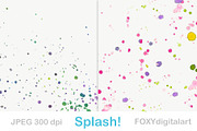 Paint splatter digital paper wedding, a Texture Graphic by FOXYdigitalart (Thumbnail 3 of 4)