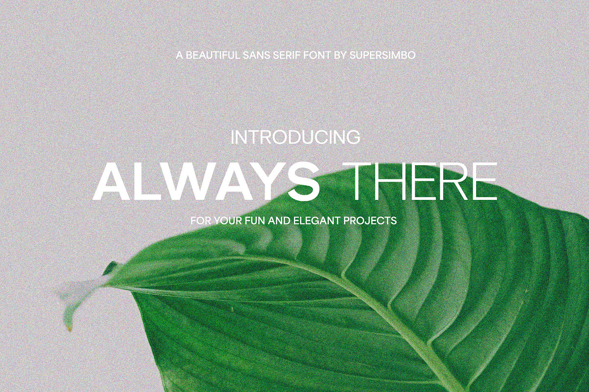 Always There | Sans Serif Font, a Sans Serif Font by Supersimbo © (Photo 1 of 9)