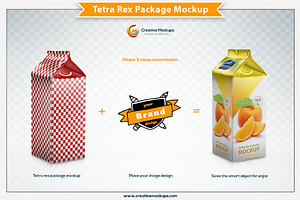 Tetra Rex Carton Package Mockup