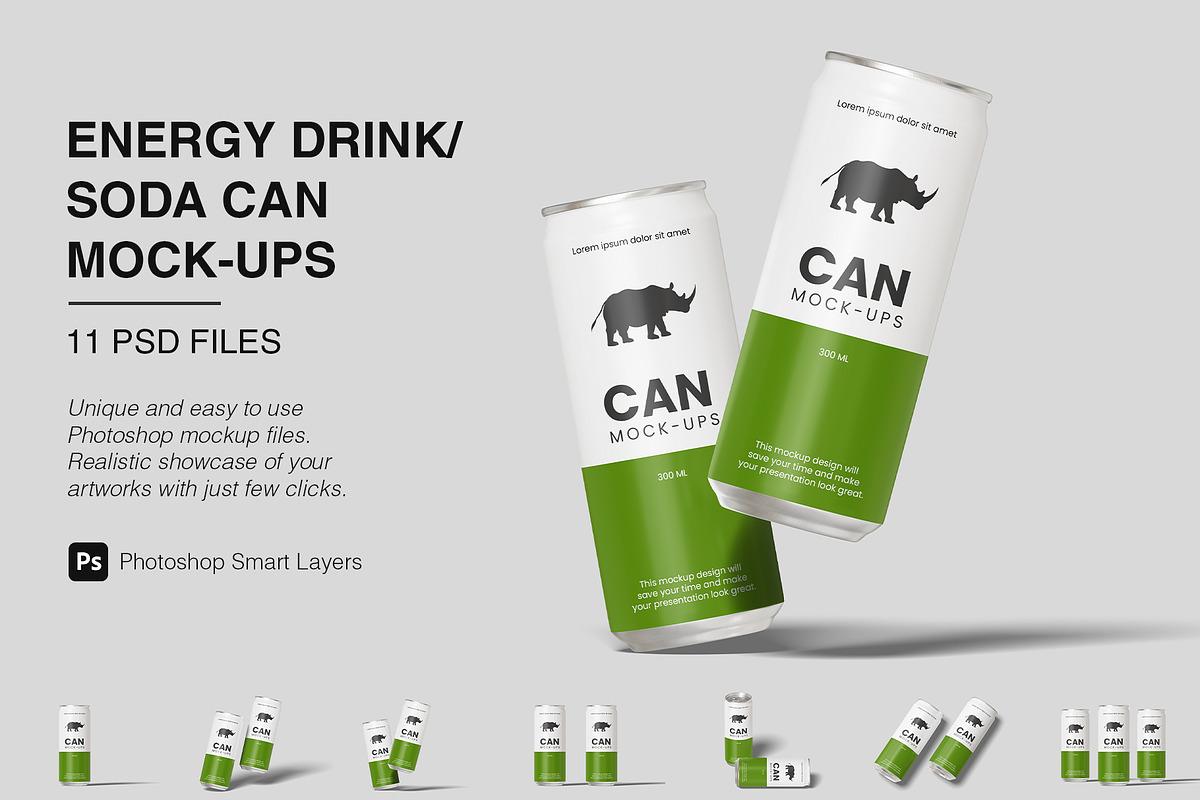 Soda Can Mockup Bundles, a Cups & Container Mockup by Graphic Aesthetic (Photo 1 of 17)