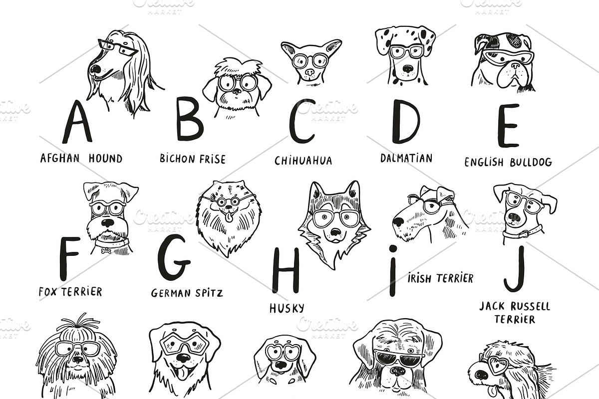 Dogs with Glasses, an Animal Illustration by GooseFrol (Photo 6 of 17)