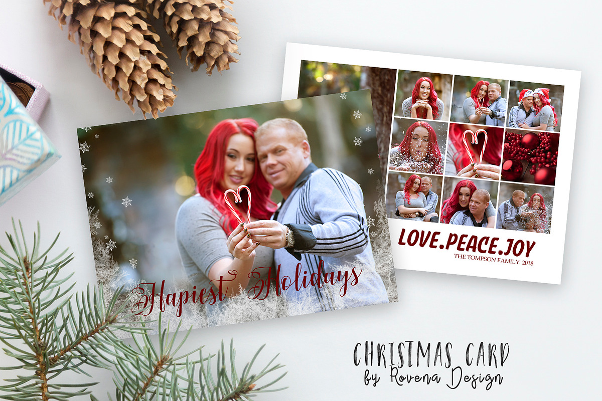 Christmas Card Template, a Card Template by Rovena Design (Photo 1 of 2)