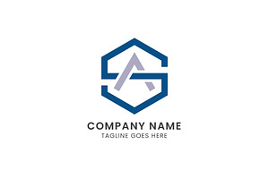 Letter SA Monogram Logo Template, a Branding & Logo Template by Evloxx Studio