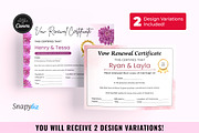 Vow Renewal Certificate Template, a Card Template by Snapybiz (Thumbnail 1 of 10)