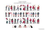 Couple in love clipart | ai png svg, a Person Illustration by LyubovZaytseva (Thumbnail 3 of 19)