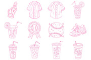 Baseball Hand Drawn Clipart Bundle, a Seasonal Illustration by CitraGraphics (Thumbnail 3 of 6)