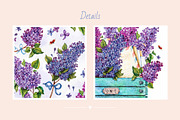 Lilac. Watercolor, a Decorative Illustration by Ekaterina Mikheeva (Thumbnail 5 of 6)