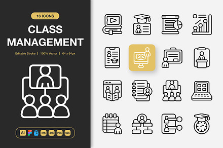 Class Management Icons