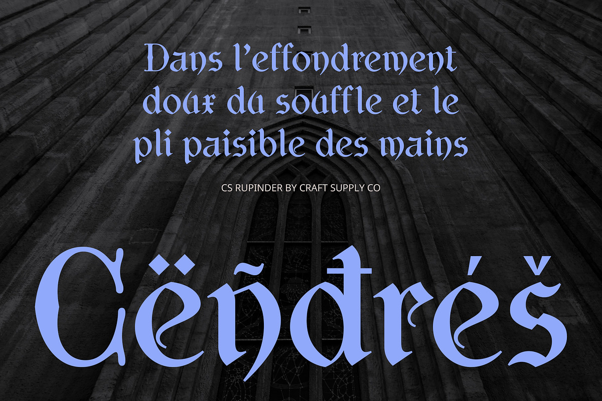 CS Rupinder – Gothic Uncial Font, a Blackletter Font by Craft Supply Co. (Photo 5 of 8)