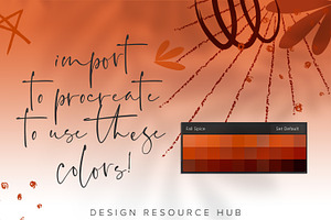 Procreate Color Palette Fall Spice