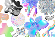 Surreal Holo Abstract 3D Shapes, a Graphic by LarysaZabrotskaya (Thumbnail 11 of 11)