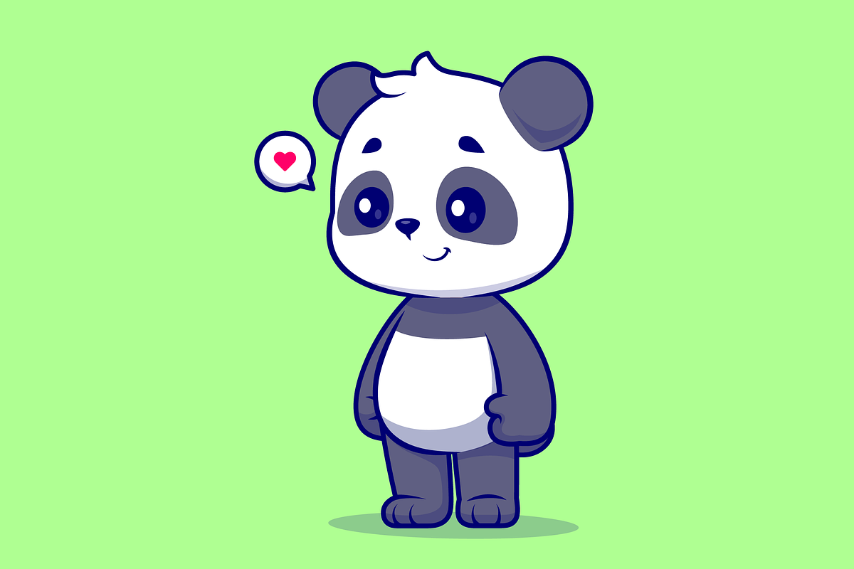 Cute Panda Standing Cartoon, an Animal Illustration by Catalyst Labs (Photo 2 of 3)