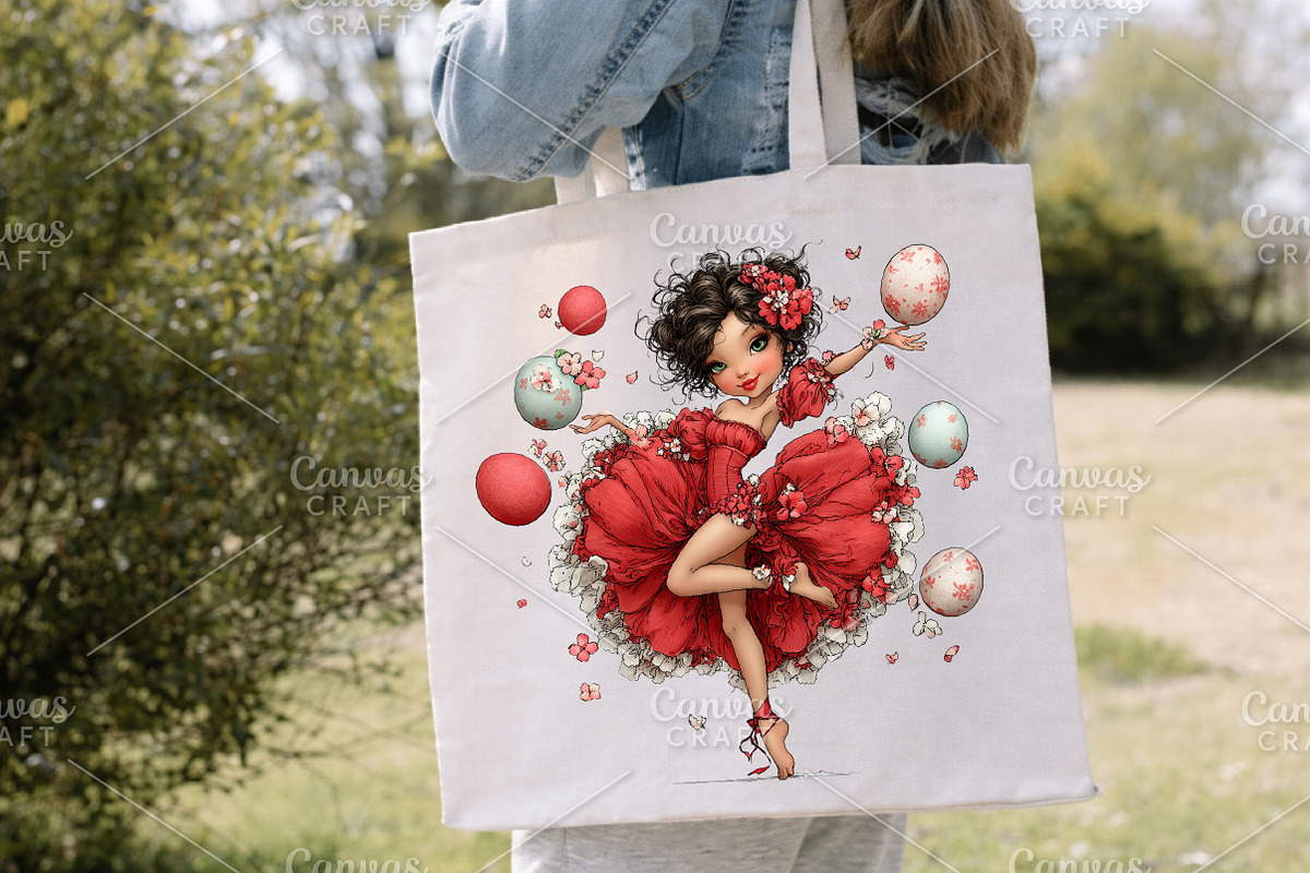 Whimsical Easter Fairy Clipart PNG, an Illustration by Canvas Craft (Photo 6 of 7)