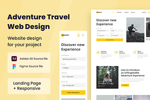 Adventure Travel Web Design, a Wireframe Template by INSPR STD