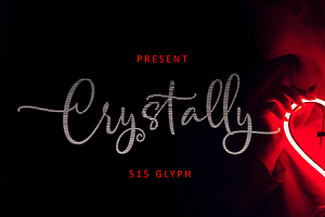 Crystally Gradient Script Font
