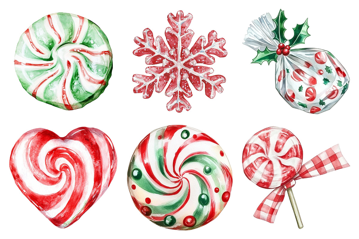 Christmas Peppermint Candy's, an Illustration by Daily.Designs (Photo 3 of 5)