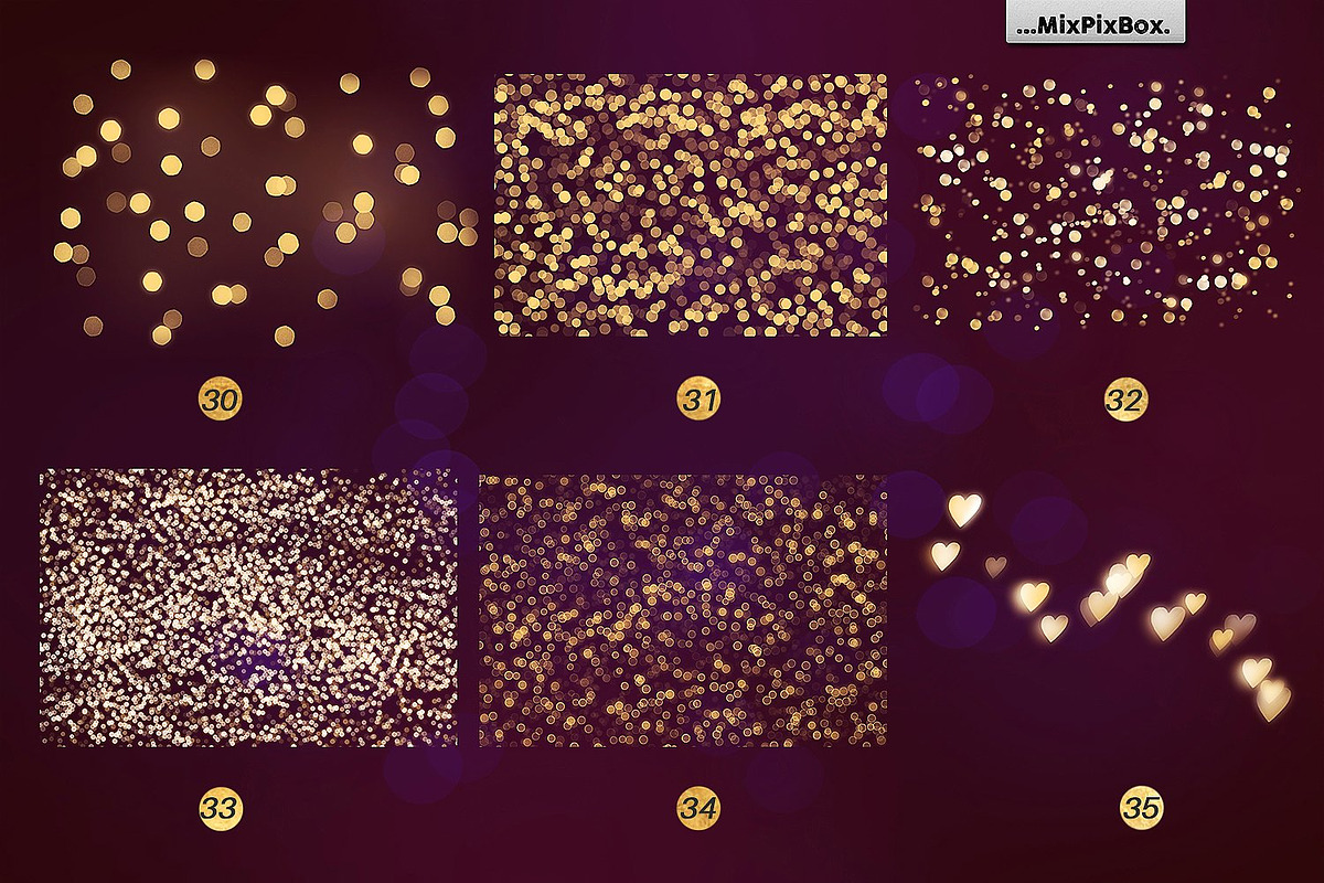 Christmas Lights Golden Glow, a Layer Style Add-On by MixPixBox (Photo 12 of 12)