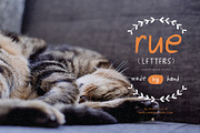 Rue Letters (Font), a Font by Small Made Goods (Thumbnail 1 of 4)