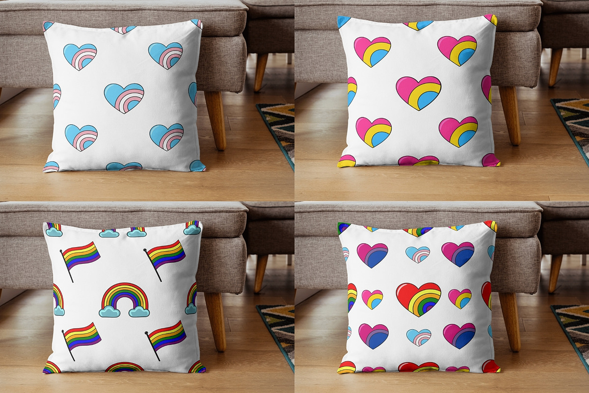 Celebrate Pride: Rainbow & Heart, a Pattern Graphic by Elatedowl (Photo 9 of 11)