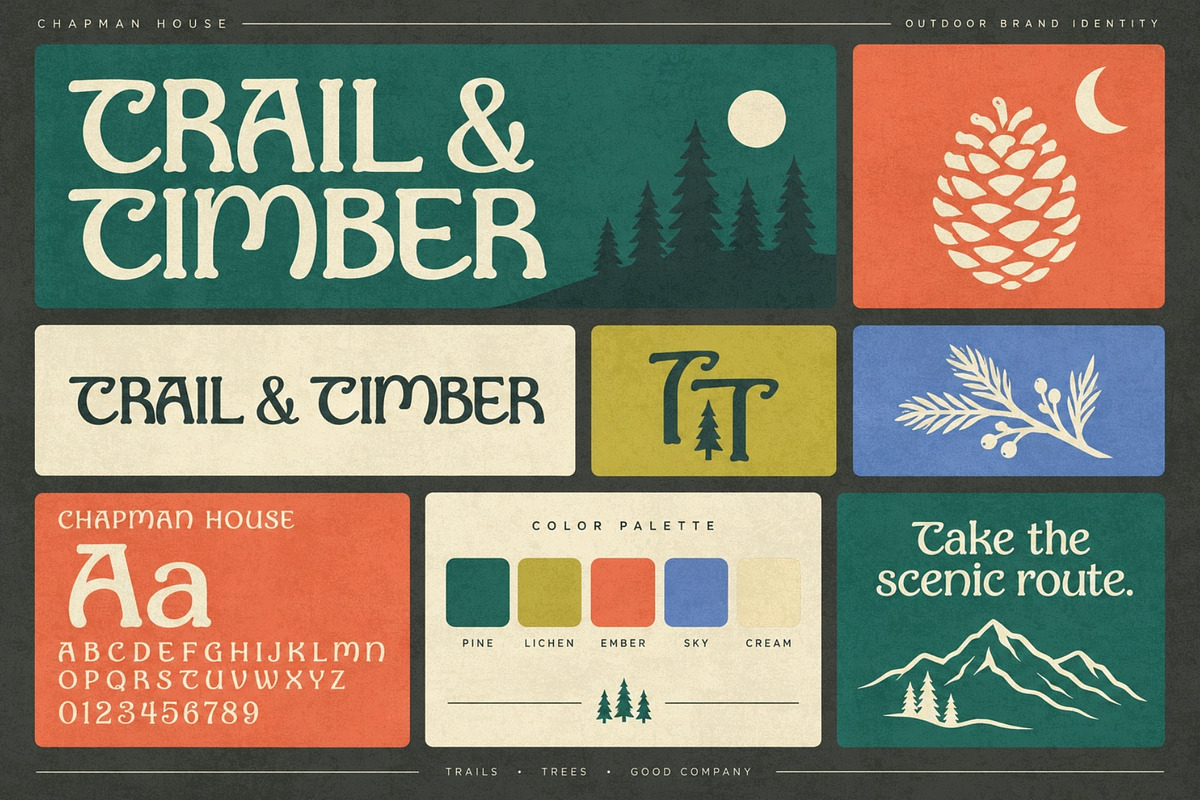 Outdoors Font Bundle - 60 Fonts!, a Serif Font by HipFonts (Photo 5 of 13)