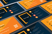 Flat Business Card Design Template, a Business Card Template by felicidads (Thumbnail 2 of 3)