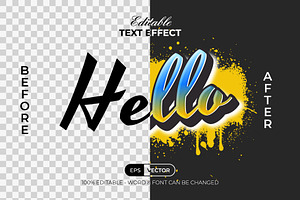 Hello Text Effect Graffiti Style