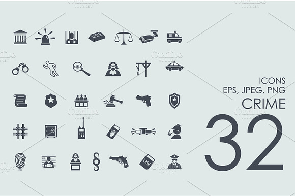 32 Crime Icons