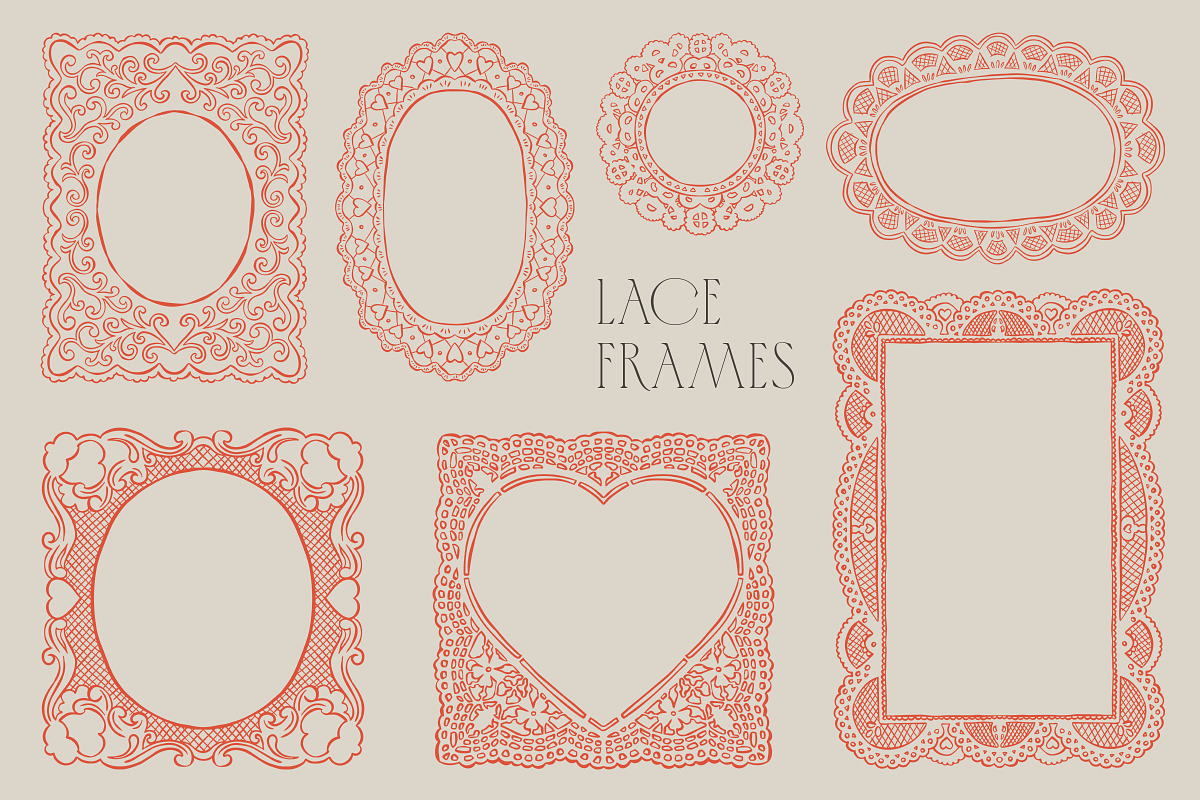 Whimsical Love Frames and Bows, an Object Graphic by DesignThatMatters (Photo 3 of 11)
