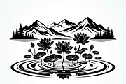 60 Lotus Mountain Harmony Silhouette, an Empty State Illustration by Amazin_art (Thumbnail 14 of 31)
