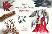 Magic forest design set, an Animal Illustration by Scarlet Heath Art (Thumbnail 2 of 13)