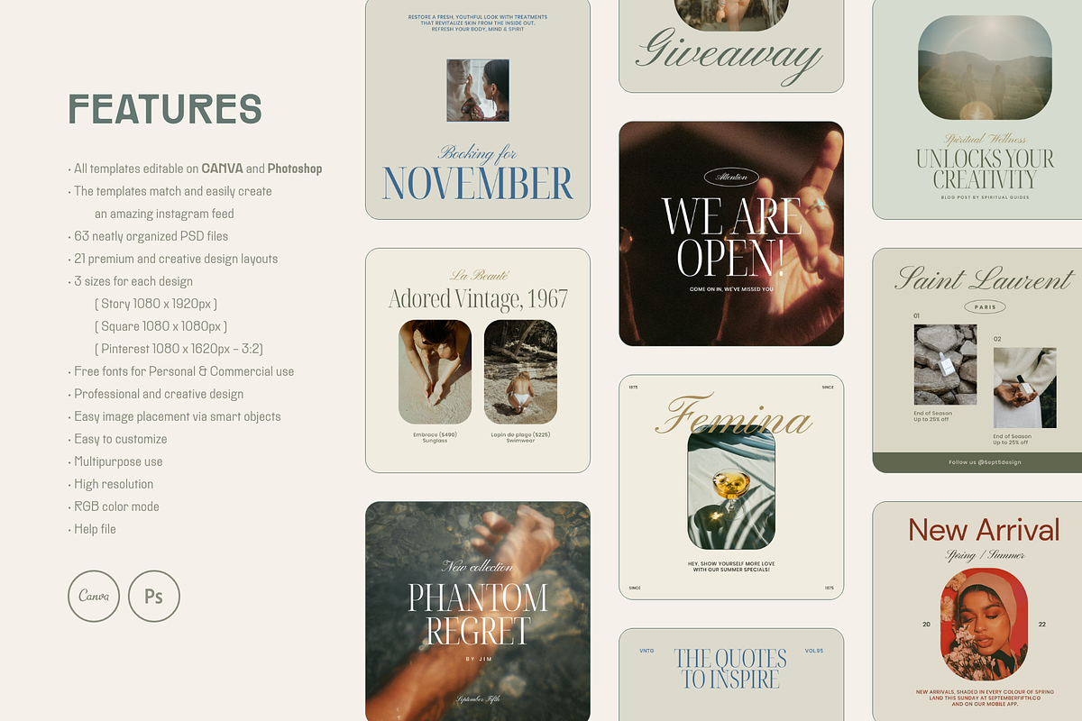 Small Business Social Media CANVA+PS, a Social Media Template by September 5th (Photo 4 of 24)