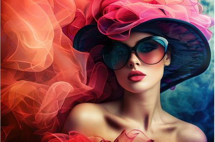 Fashion model posing with colorful, a Beauty & Fashion Photo by Ylivdesign