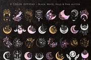 Moon flowers - celestial graphic kit, an Illustration by My Space Garden (Thumbnail 10 of 18)