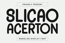 Slicao Acerton Monoline Display Font